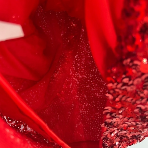 NO BRAND GREAT FOR VALENTINES DAY RED DRESS RHINESTONE - Picture 4 of 4